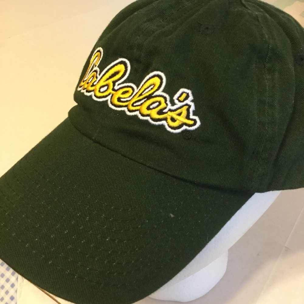 CABELA’S Baseball Hat Green and yellow adjustable . Adult size. Adjustable